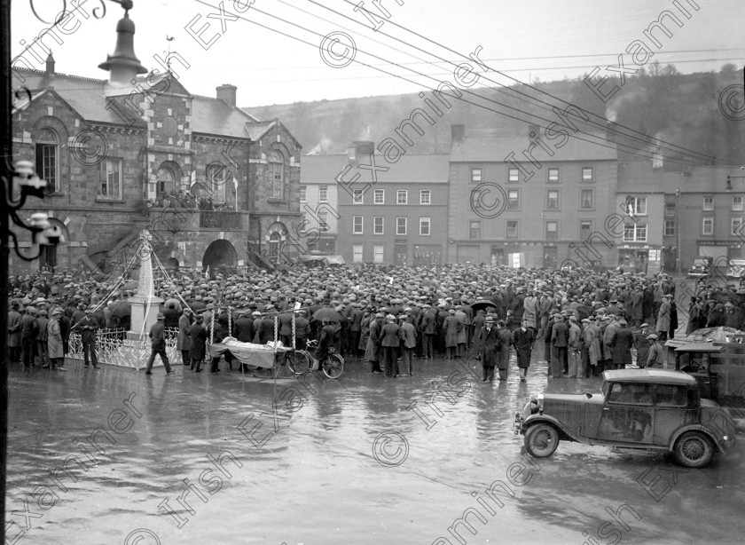 811780-(1) 
 For 'READY FOR TARK'
20th. Anniversary of Easter Week Commemerations at the Square, Macroom, Co. Cork Ref. 710B 19/04/1936 Old black and white republicans patriots