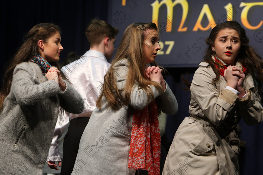 Feis15032018Thu31 
 31~33
Performers Academy Cork performing ‘A scene of dialogue, song and movement’ with head performers Jamie O’Leary and Pattie Maguire from “Mack and Mabel Movie”.

Speech and Drama Class: 335: “The Bryan Flynn Memorial Perpetual Cup” Musical Drama Duo18 Years and Under Feis Maitiú 92nd Festival held in Fr. Mathew Hall. EEjob 15/03/2018 Picture: Gerard Bonus.