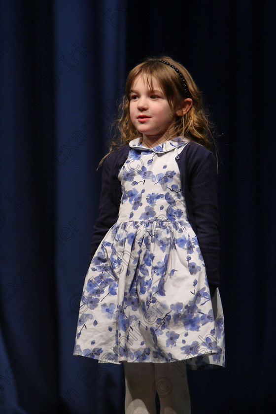 Feis24022018Sat27 
 27
Aoibhe McAuliffe performing.
 Speech and Drama Class: 369: Solo Verse Speaking Girls 6 Years and Under Section 3 Feis Maitiú 92nd Festival held in Fr. Mathew Hall. EEjob 24/02/2018 Picture: Gerard Bonus.