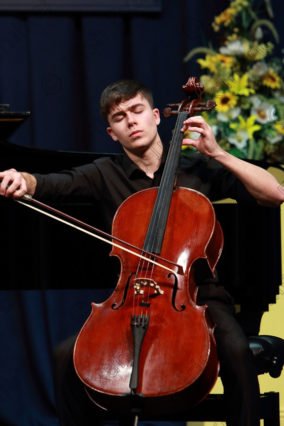 Feis0602109Wed36 
 35~36
Michael Murphy from College playing Saint-Saëns 3rd movement 1st Cello Concerto orchestra provided by Denise Crowley.

Class: 246: Violoncello Concerto One Movement from a Concerto.

Feis Maitiú 93rd Festival held in Fr. Matthew Hall. EEjob 06/02/2019. Picture: Gerard Bonus