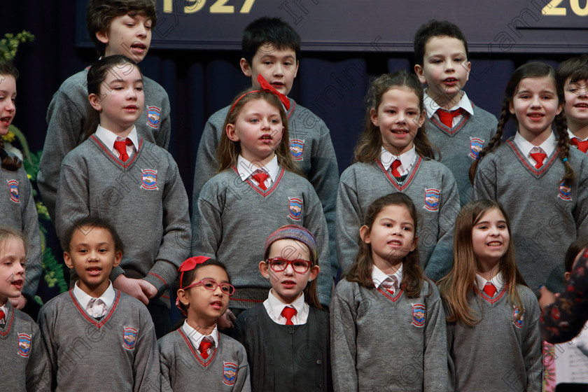 Feis01032019Fri09 
 8~10
Rockboro Singers singing “I’ll Be There”.

Class: 84: “The Sr. M. Benedicta Memorial Perpetual Cup” Primary School Unison Choirs–Section 2 Two contrasting unison songs.

Feis Maitiú 93rd Festival held in Fr. Mathew Hall. EEjob 01/03/2019. Picture: Gerard Bonus
