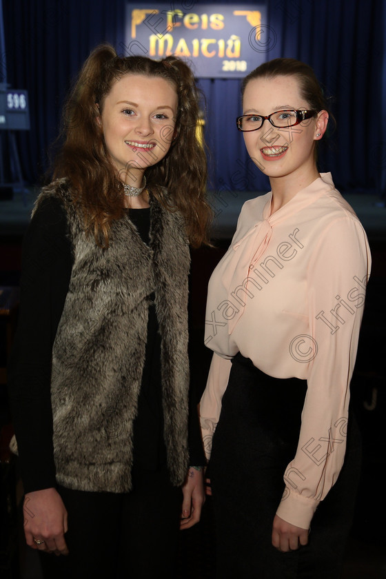 Feis14032018Wed44 
 44
Zoe Allman Walsh and Abby O’Hehir from Douglas performed “Sylvia”.
 Speech and Drama Class: 309: “The Gertrude Gordon Memorial Perpetual Shield” Dramatic Duo Under 17 Years Feis Maitiú 92nd Festival held in Fr. Mathew Hall. EEjob 14/03/2018 Picture: Gerard Bonus.