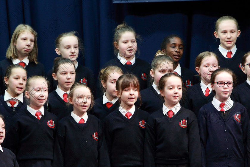 Feis26022020Wed11 
 10~13
St. Vincent’s PS singing I’ll Tell Me Ma When I Go Home.

Class:84: “The Sr. M. Benedicta Memorial Perpetual Cup” Primary School Unison Choirs

Feis20: Feis Maitiú festival held in Father Mathew Hall: EEjob: 26/02/2020: Picture: Ger Bonus.