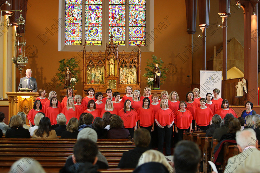 Feis04022018Sun17 
 17~23
Java Ladies Chorus conducted by Serena Standley.
 Holy Trinity Capuchin Church Adult Choirs Class: 76: “The Wm. Egan Perpetual Cup” Adult Sacred Choral Group or Choir Feis Maitiú 92nd Festival held in Fr. Matthew Hall. EEjob 02/02/2018 Picture: Gerard Bonus.