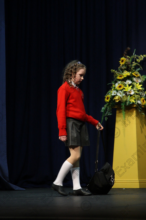 Feis14032018Wed22 
 21~22
Sophie Bermingham giving a Bronze Medal performance of “The Fairy Queen”. 
 Speech and Drama Class: 328: “The Fr. Nessan Shaw Memorial Perpetual Cup” Dramatic Solo 10 Years and Under Section1Feis Maitiú 92nd Festival held in Fr. Mathew Hall. EEjob 14/03/2018 Picture: Gerard Bonus.