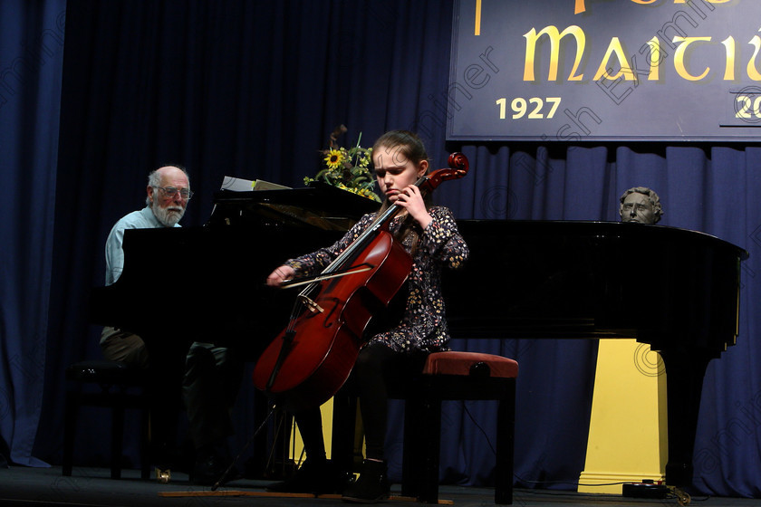 Feis30012018Tue32 
 32
Eve Flynn from Glanmire performing with Accompanist Colin Nicholls.
 EEjob 30/01/2018 
Feis Maitiú 92nd Festival held in Fr. Matthew Hall 
Picture: Gerard Bonus

Instrumental Music. 
Class: 251: and 149 Violoncello Solo 10 years and 14 and under.