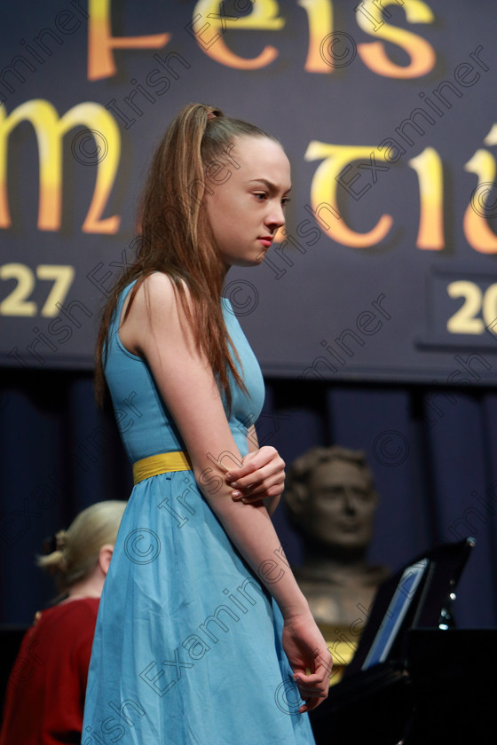Feis10022019Sun06 
 6~7
Bronze Medal Performance: Abbie Palliser Kehoe from Carrigaline singing “Pretty Funny” from Dogfight for which she received 2nd Place.

Class: 112: The C.A.D.A. Perpetual Trophy” Solo Action Song 14 Years and Under –Section 2 An action song of own choice.

Feis Maitiú 93rd Festival held in Fr. Matthew Hall. EEjob 10/02/2019. Picture: Gerard Bonus