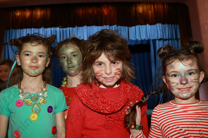 Feis12022019Tue02 
 2
Kesja Pfister, Lydia Lynch, Isaac Horan and Molly Sorenson from Rockboro Primary School.

Class: 104: “The Pam Golden Perpetual Cup” Group Action Songs -Primary Schools Programme not to exceed 8 minutes.

Feis Maitiú 93rd Festival held in Fr. Mathew Hall. EEjob 12/02/2019. Picture: Gerard Bonus