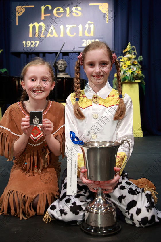 Feis01032019Fri51 
 51
Silver Medallist Alex Foley from Nash’s Boreen for section 2 and Silver Medallist from section 1 & Overall winner Charlotte Walmsley from Douglas.

Class: 114: “The Henry O’Callaghan Memorial Perpetual Cup” Solo Action Song 10 Years and Under –Section 2 An action song of own choice.

Feis Maitiú 93rd Festival held in Fr. Mathew Hall. EEjob 01/03/2019. Picture: Gerard Bonus