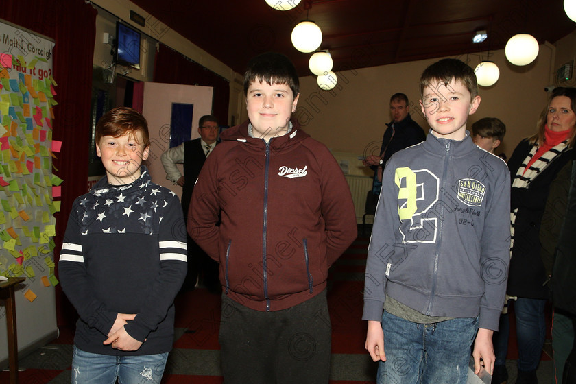 Feis16032018Fri44 
 44
Cillian O’Farrell, Benjamin Cooke and Eoin Curtain from Ovens, Mitchelstown and mallow performed in Solo Verse Speaking Boys 10 Years and Under Section 1. Feis Maitiú 92nd Festival held in Fr. Mathew Hall. EEjob 16/03/2018 Picture: Gerard Bonus.