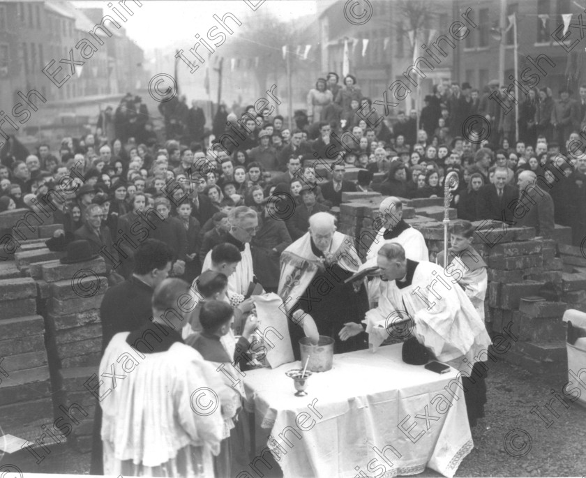 732496 732496 
 New Blackpool church, foundation stone laid by bishop Cohalan.
10/01/1945
Ref: 845C
Down memory lane; black and white