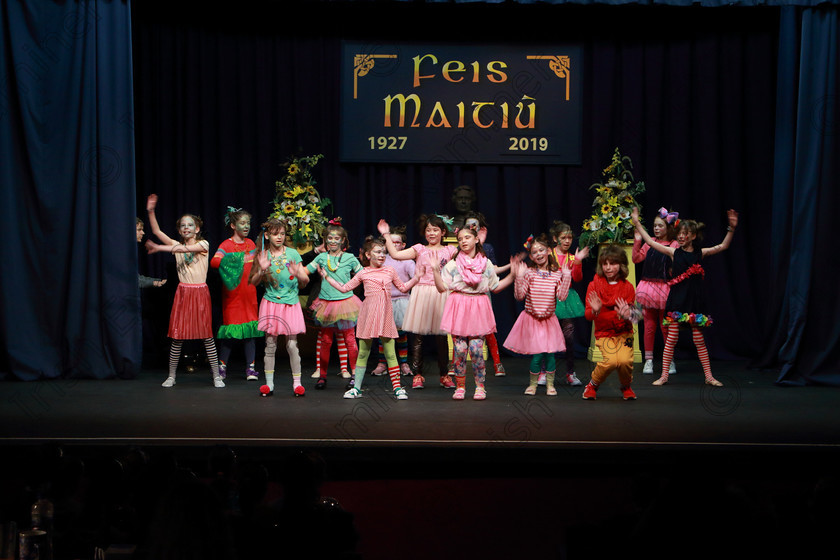 Feis12022019Tue12 
 10~15
Rockboro Primary School performing “Green Eggs and Ham” from Seussical the Musical.

Class: 104: “The Pam Golden Perpetual Cup” Group Action Songs -Primary Schools Programme not to exceed 8 minutes.

Feis Maitiú 93rd Festival held in Fr. Mathew Hall. EEjob 12/02/2019. Picture: Gerard Bonus