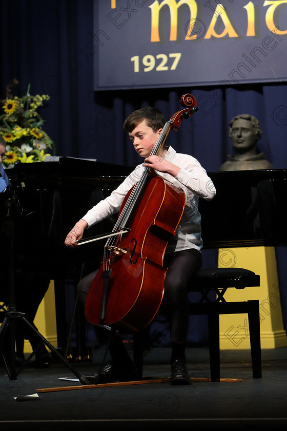 Feis09022018Fri04 
 4
Eoin Quirke performing.
 Instrumental Music Class: 232: “The Houlihan Memorial Perpetual Cup” 
String Repertoire 14 Years and Under Feis Maitiú 92nd Festival held in Fr. Mathew Hall. EEjob 09/02/2018 Picture: Gerard Bonus.