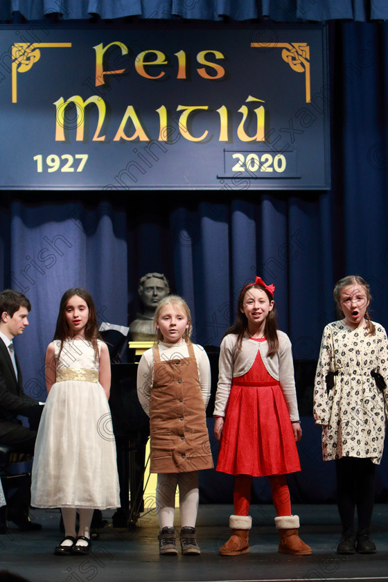 Feis12022020Wed22 
 22
Performers return to the stage to sing their songs again together.

Class:55: Girls Solo Singing 9 Years and Under

Feis20: Feis Maitiú festival held in Father Mathew Hall: EEjob: 11/02/2020: Picture: Ger Bonus.