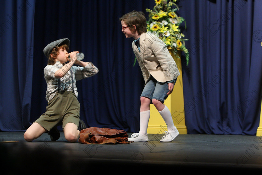 Feis24032018Sat24 
 22~24
Ruairí Lynch and Oran Carter giving a Bronze Medal performance as Josh and Jimmy from “Josh”.
 Speech and Drama Class: 312: Dramatic Duo 10 Years and Under Feis Maitiú 92nd Festival held in Fr. Mathew Hall. EEjob 24/03/2018 Picture: Gerard Bonus