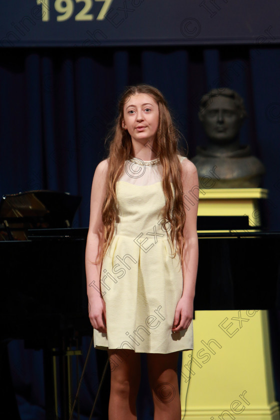 Feis04032019Mon01 
 1
Ava Mckenna from Fermoy giving a Commended performance.

Class: 53: Girls Solo Singing 13 Years and Under–Section 2John Rutter –A Clare Benediction (Oxford University Press).

Feis Maitiú 93rd Festival held in Fr. Mathew Hall. EEjob 04/03/2019. Picture: Gerard Bonus