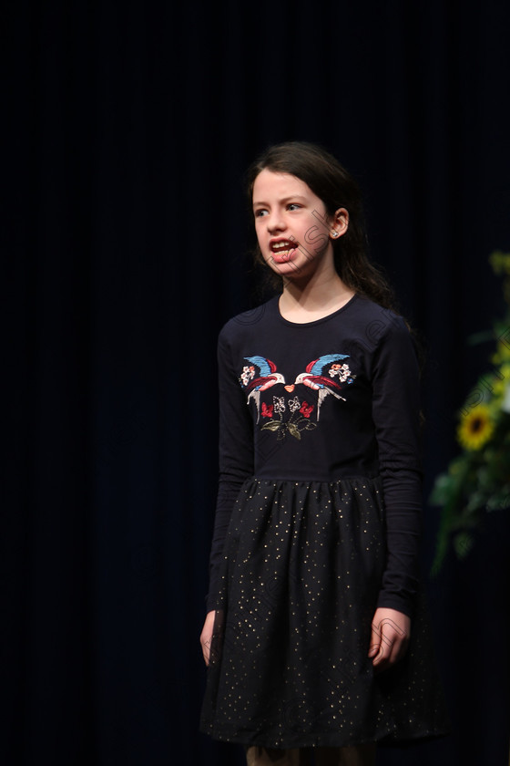 Feis20022018Tue17 
 17
Aoibhe Killeen performing.
 Speech and Drama Class: 364: Girls 11 Years and Under Section 1 Feis Maitiú 92nd Festival held in Fr. Mathew Hall. EEjob 20/02/2018 Picture: Gerard Bonus.