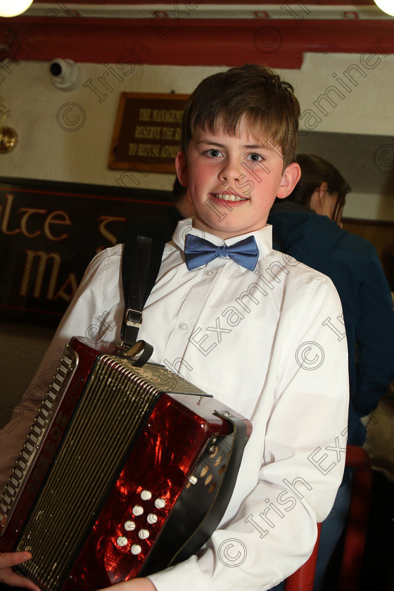 Feis23032018Fri09 
 9
Hugh Mulcahy from Comhaltas Uí Mac Choille Midleton. 
 Ceol agus Amhránaíocht Traidisiúnta Class: 551: Grupa Ceoil “Corn Evening Echo” 14 Bliana D’Aois Nó Faoina Feis Maitiú 92nd Festival held in Fr. Mathew Hall. EEjob 23/03/2018 Picture: Gerard Bonus