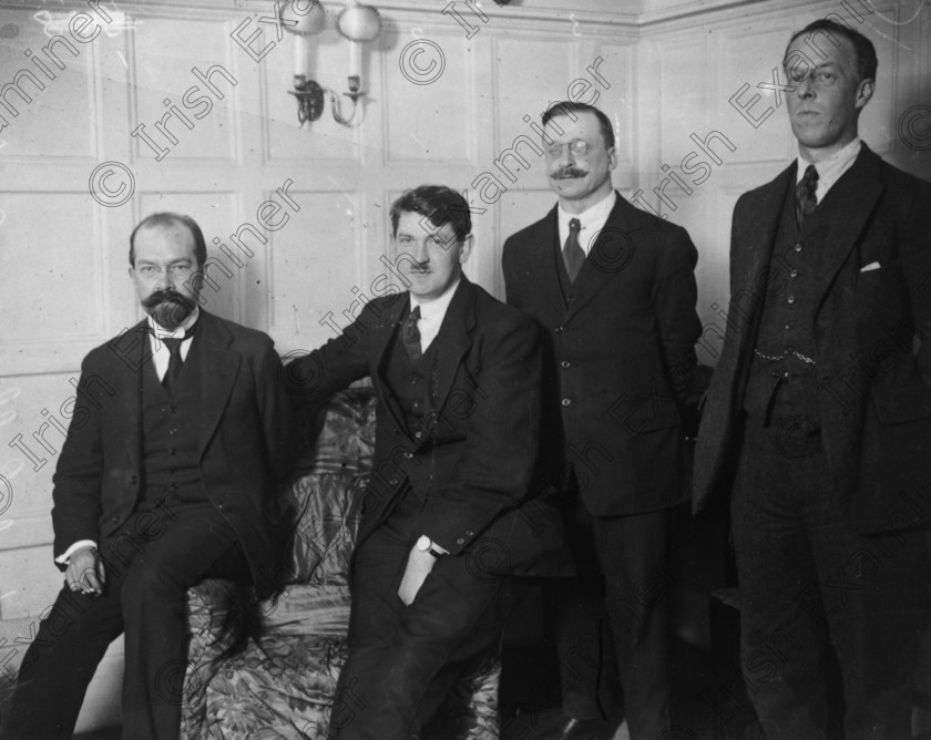 15 
 Gavin Duffy, Michael Collins, Arthur Griffith and R.C. Barton Treaty ANglo Irish negociations in London
11th October 1921