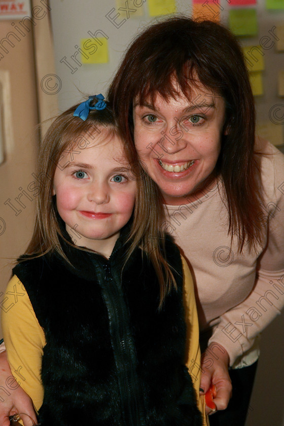 Feis11032018Sun57 
 57
Performer Rebecca Cotter with her mum Lorna.
 Speech and Drama Class: 368: Solo Verse Speaking Girls 7 Years and Under Section 5 Feis Maitiú 92nd Festival held in Fr. Mathew Hall. EEjob 10/03/2018 Picture: Gerard Bonus.