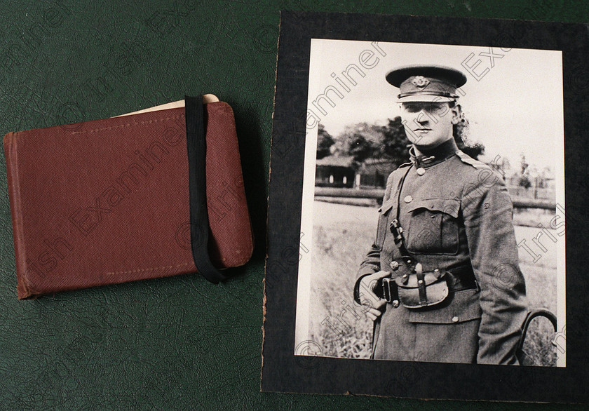 -1369757216 
 FOR V. POWER ECHO:
 MICHAEL COLLINS' DIARY NEXT TO A PICTURE OF HIM. PIC. DENIS MINIHANE.