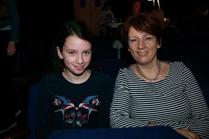 Feis20022018Tue26 
 26
Performer Aoibhe Killeen from Passage West with her mum Elma.
 Speech and Drama Class: 364: Girls 11 Years and Under Section 1 Feis Maitiú 92nd Festival held in Fr. Mathew Hall. EEjob 20/02/2018 Picture: Gerard Bonus.