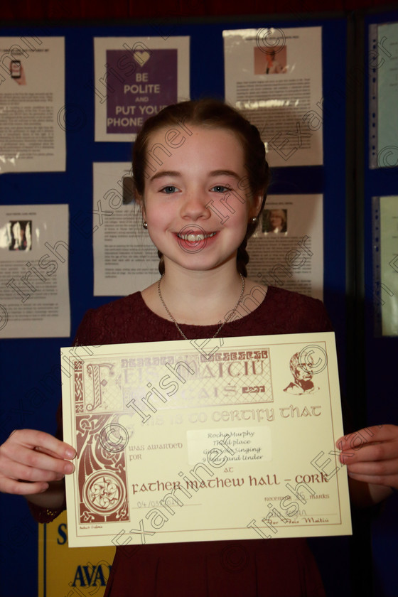 Feis04032019Mon29 
 29
3rd place Rocha Murphy from Castlemarthyr.

Class: 55: Girls Solo Singing 9 Years and Under Christopher Field –The Swing (A Garland of Song –Recital Music RM910).

Feis Maitiú 93rd Festival held in Fr. Mathew Hall. EEjob 04/03/2019. Picture: Gerard Bonus