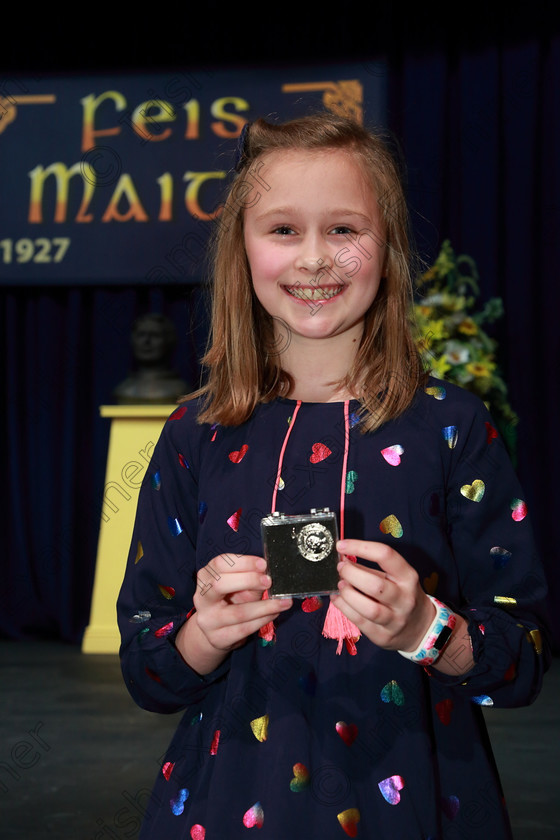 Feis08032019Fri61 
 61
Silver Medallist Edel Egan from Nohoval.

Class: 366: Solo Verse Speaking Girls 9YearsandUnder –Section 1 Either: My Pain –Ted Scheu. Or: Midsummer Magic –Cynthia Rider.

Feis Maitiú 93rd Festival held in Fr. Mathew Hall. EEjob 08/03/2019. Picture: Gerard Bonus