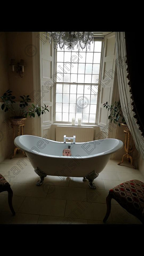 Arianna Bathtub Cabra Castle 
 I have attached a photo of Arianna Gaffney who was Flower girl at Stephen & Danielle Gannon Wedding in Cabra Castle on Saturday 10th June.
The photo was taken in the Honey moon Suite.

It was also Arianna’s first birthday yesterday 12th June.