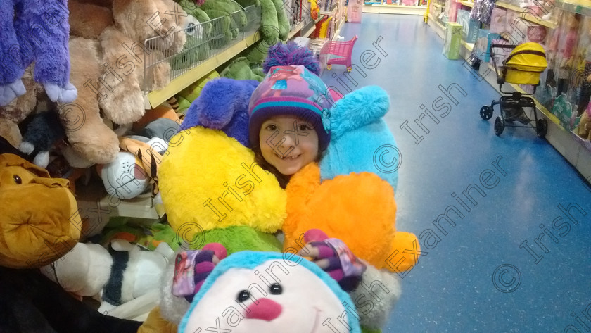 IMG 20170106 141918081 
 7yr old Colette Halloran giving big hugs in symths toy superstore on wet and windy Feb day