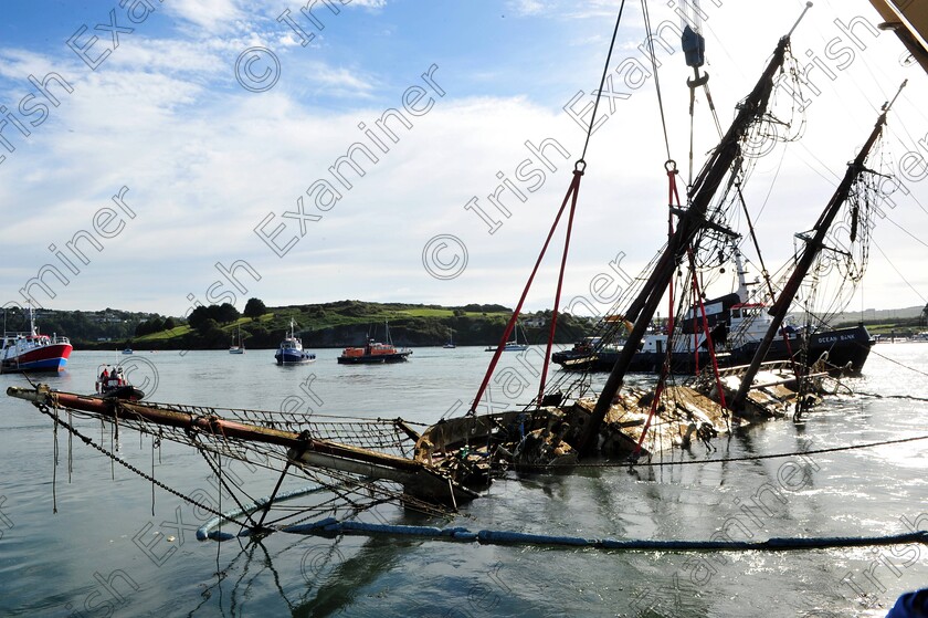 Astrid-ship-30 
 Irish Examiner local news Picture 10-09-2013 
The wreck of the sail training ship the Astrid is salvaged by Alantic Towing and brought to Lobster Quay in Kinsale, co Cork. Picture Dan Linehan