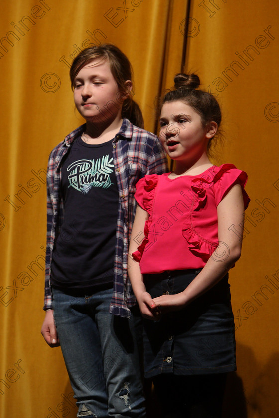 Feis24032018Sat57 
 57~58
C Fitzgerald and L McCarthy performing “Afternoon with the Elves”.
 Speech and Drama Class: 312: Dramatic Duo 10 Years and Under Feis Maitiú 92nd Festival held in Fr. Mathew Hall. EEjob 24/03/2018 Picture: Gerard Bonus