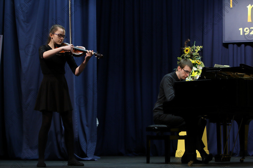 Feis31012018Wed30 
 30
Anna Jansson from Wilton performing Kabalevsky 1st movement Opus 48 with accompanist Conor Palliser.

Instrumental Music; Class: 236 “The Shanahan & Co. Perpetual Cup”: Advance Violin, one movement from a Concerto; Feis Maitiú 92nd Festival held in Fr. Matthew Hall. EEjob 31/01/2018. Picture: Gerard Bonus.