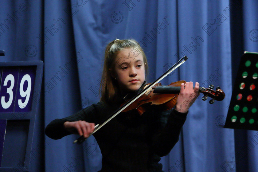 Feis05022018Mon06 
 6
Heather Morrison from Montenotte giving a Bronze performance.
 Instrumental Music Class: 239: Violin Solo14 Years and Under Feis Maitiú 92nd Festival held in Fr. Matthew Hall. EEjob 05/02/2018 Picture: Gerard Bonus.