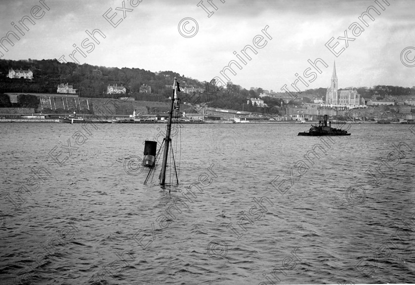 766825 766825 
 For 'Ready for Tark'
Boats collide in Cork Harbour near Cobh - colliers Alison and Zillah 22/10/1928 Ref. 244A Old black and white ships