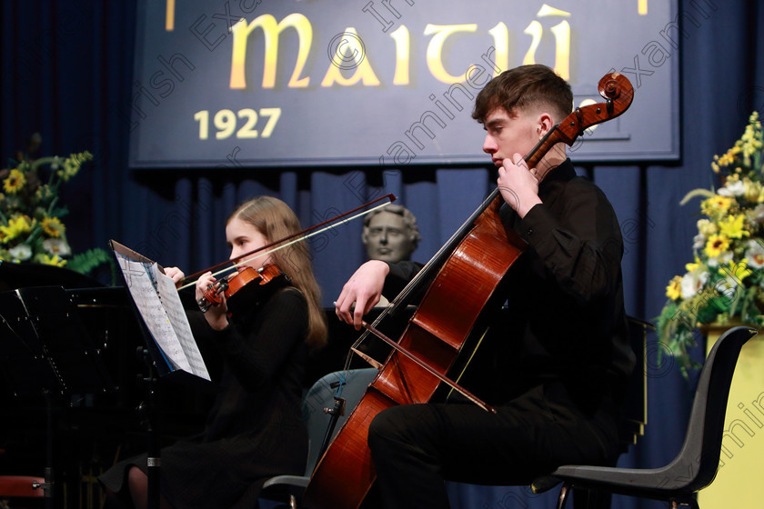 Feis10022019Sun32 
 32 
The Mia Quartet: Third Violin, Anna O’Sullivan, and Base Ryan McCarthy.

Class: 269: “The Lane Perpetual Cup” Chamber Music 18 Years and Under
Two Contrasting Pieces, not to exceed 12 minutes

Feis Maitiú 93rd Festival held in Fr. Matthew Hall. EEjob 10/02/2019. Picture: Gerard Bonus