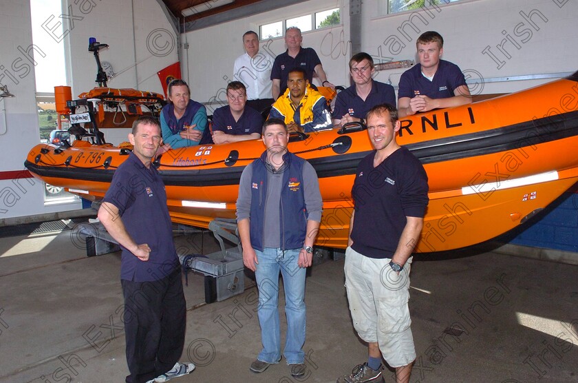 Astrid-ship-6 
 EE job 25/07/2013.
Kinsale Lifeboat crew Liam O’Connell, Nick Searls, and Jim Grennan at Kinsale RNLI Station with Danny Wyse, Damien Kelleher, Temba Jere, Ian Fitzgerald and Cian Hackett with (standing rear) Owen Hackett and John O'Gorman. 
The Atlantic 75 inshore lifeboat 'Miss Sally Anne (Baggy)' was involved in the successful rescue of trainee sailors and crew of the 'Astrid' which ran aground on rocks near Oysterhaven.
Pic; Larry Cummins,
Evening Echo staff
NUJ Photographer, Member of the Press Photographers' Association of Ireland.
www.eveningecho.ie