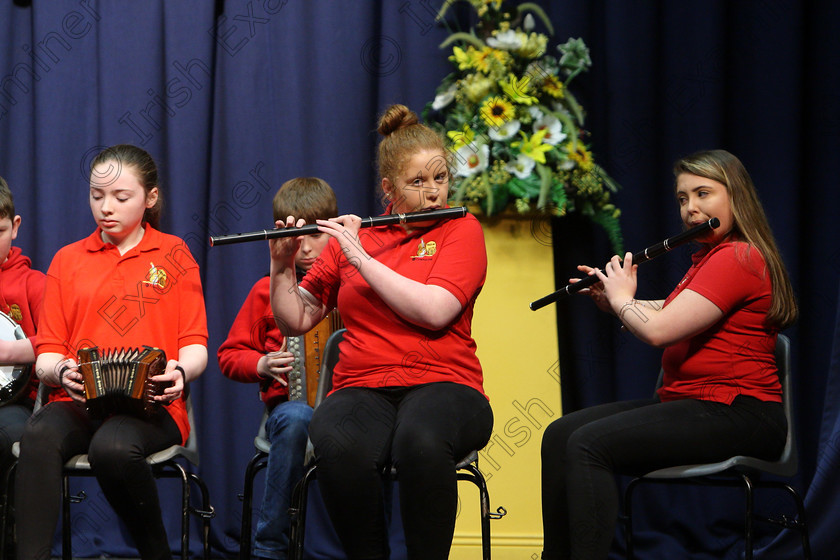 Feis23032018Fri12 
 11~14
Comhaltas Douglas performing.
 Ceol agus Amhránaíocht Traidisiúnta Class: 551: Grupa Ceoil “Corn Evening Echo” 14 Bliana D’Aois Nó Faoina Feis Maitiú 92nd Festival held in Fr. Mathew Hall. EEjob 23/03/2018 Picture: Gerard Bonus