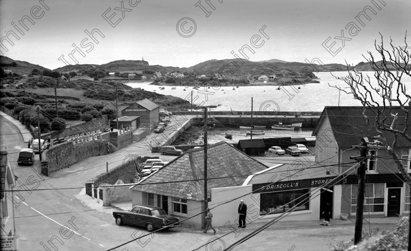 908994 908994 
 NOW AND THEN BALTIMORE

View of Baltimore village and pier in August 1970 Ref. 638P-99 old black and white West Cork
