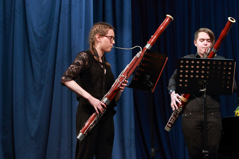 Feis10022019Sun37 
 37
Cork School of Music Bassoons Quartet; Róisín Hynes McLaughlin & Carl Roewer.

Class: 269: “The Lane Perpetual Cup” Chamber Music 18 Years and Under
Two Contrasting Pieces, not to exceed 12 minutes

Feis Maitiú 93rd Festival held in Fr. Matthew Hall. EEjob 10/02/2019. Picture: Gerard Bonus