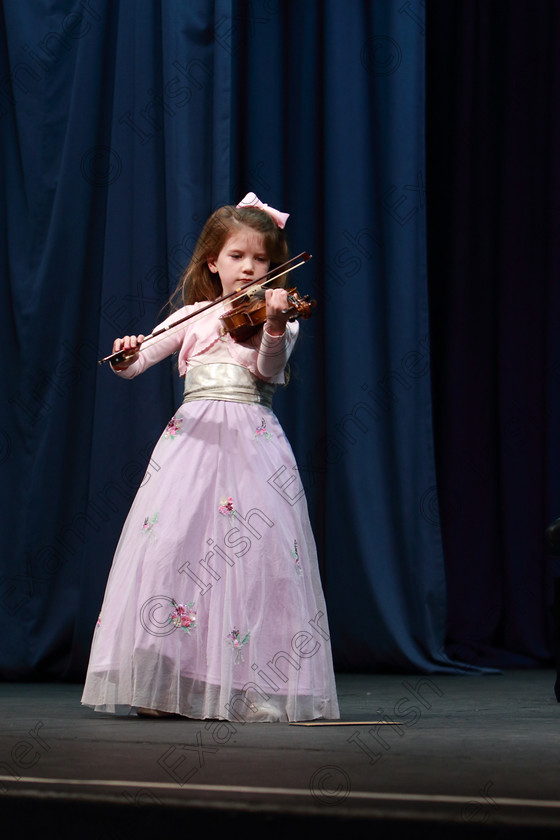 Feis0402109Mon16 
 16~17
Neasa Randles performing set piece.

Class: 242: Violin Solo 8 Years and Under (a) Carse–Petite Reverie (Classical Carse Bk.1) (b) Contrasting piece not to exceed 2 minutes.

Feis Maitiú 93rd Festival held in Fr. Matthew Hall. EEjob 04/02/2019. Picture: Gerard Bonus