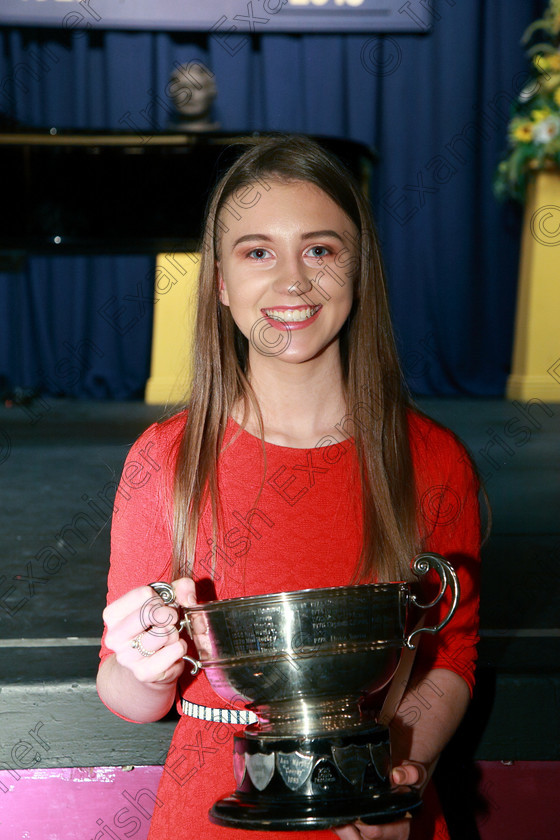 Feis04032018Sun07 
 7
Cup Winner Cecilia Roche from Kilkenny.
 Singing and School Choirs Class: 9: “The Thomas Moore Perpetual Cup” Moore’s Melodies Two songs from the Melodies of Thomas Moore Feis Maitiú 92nd Festival held in Fr. Mathew Hall. EEjob 04/03/2018 Picture: Gerard Bonus