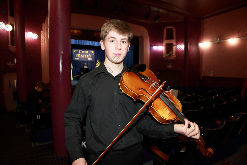 Feis0402109Mon15 
 15
Performer Oliver Linger from Tower.

Class: 256: “The Moloney Perpetual Cup” Viola Concerto One Movement from a Concerto.

Feis Maitiú 93rd Festival held in Fr. Matthew Hall. EEjob 04/02/2019. Picture: Gerard Bonus