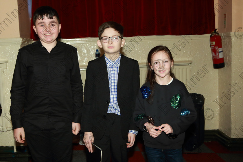 Feis31012019Thur12 
 12
Performers Jack Crohan from Kerry and Hugh Shepard from Tipperary and Edith Shepard.

Feis Maitiú 93rd Festival held in Fr. Matthew Hall. EEjob 31/01/2019. Picture: Gerard Bonus

Class: 165: Piano Solo 12YearsandUnder (a) Prokofiev –Cortege de Sauterelles (Musique d’enfants). (b) Contrasting piece of own choice not to exceed 3 minutes.