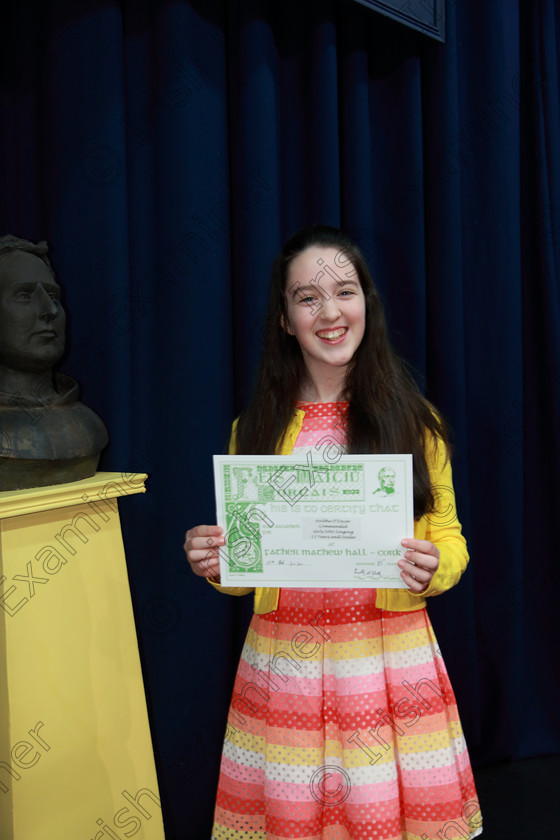 Feis10022020Mon06 
 6
Commended Aoibhe O’Dwyer from Carrigrohane.

Class:53: Girls Solo Singing 13 Years and Under

Feis20: Feis Maitiú festival held in Father Mathew Hall: EEjob: 10/02/2020: Picture: Ger Bonus.