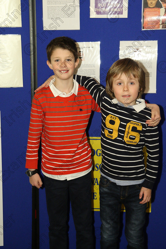 Feis22032018Thu18 
 18
Performer Cillian Duggan with his brother Rían from Glanmire.
 Labhairt na Filíocht agus Míreanna Drámaíochta Class: 517: “Corn Helen” Bhéarslabhairt 7 Bliana D’Aois Nó Faoina Roinn 2 Feis Maitiú 92nd Festival held in Fr. Mathew Hall. EEjob 22/03/2018 Picture: Gerard Bonus