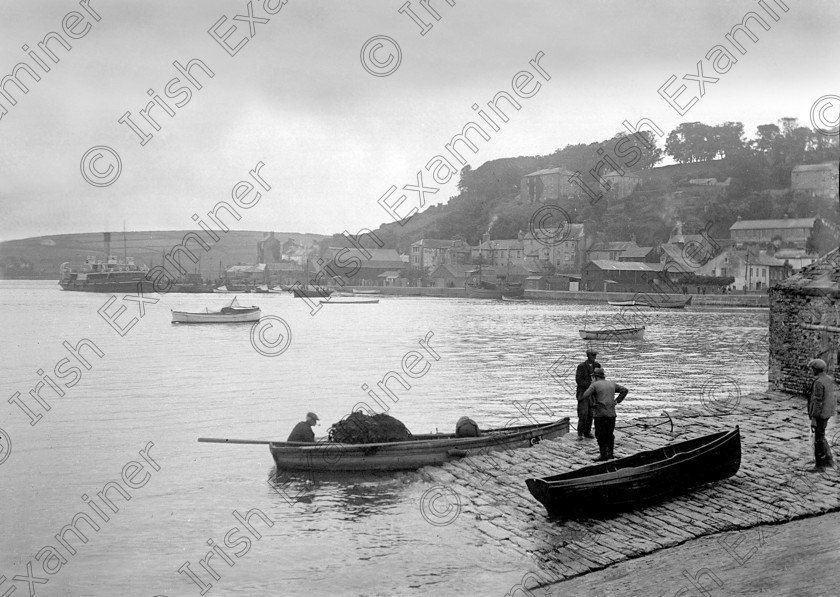 831009 
 For 'READY FOR TARK'
View of Kinsale in August 1930 Ref. 518A old black and white fishermen fishing boats