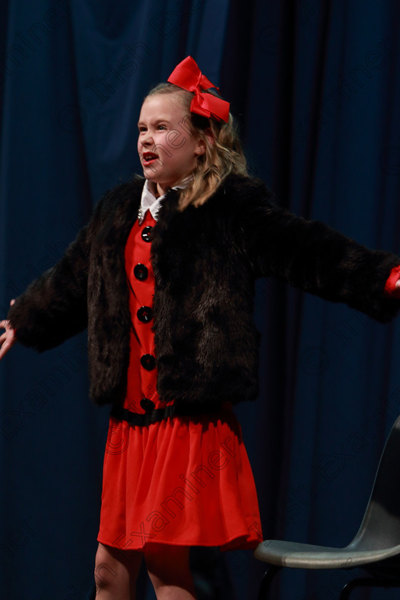 Feis01032019Fri23 
 23
Lauren Mills as Verruca Salt singing “I Want It Now” from Charlie and The Chocolate Factory.

Class: 114: “The Henry O’Callaghan Memorial Perpetual Cup” Solo Action Song 10 Years and Under –Section 2 An action song of own choice.

Feis Maitiú 93rd Festival held in Fr. Mathew Hall. EEjob 01/03/2019. Picture: Gerard Bonus