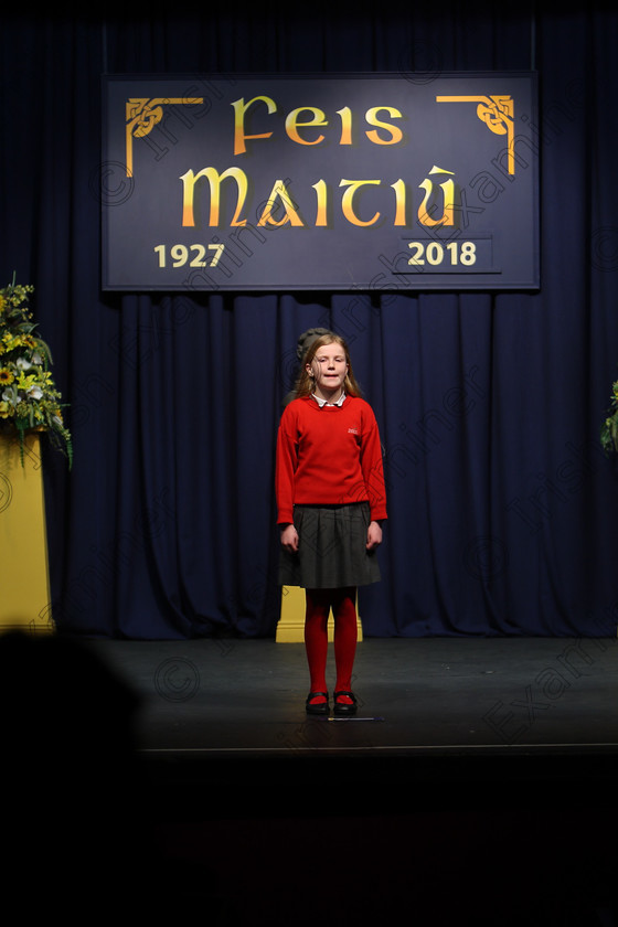 Feis12032018Mon20 
 20
Rebecca O’Sullivan from Dunkettle reciting her poem
 Speech and Drama Class: 365: Solo Verse Speaking Girls 10 Years and Under Section 4 Feis Maitiú 92nd Festival held in Fr. Mathew Hall. EEjob 12/03/2018 Picture: Gerard Bonus