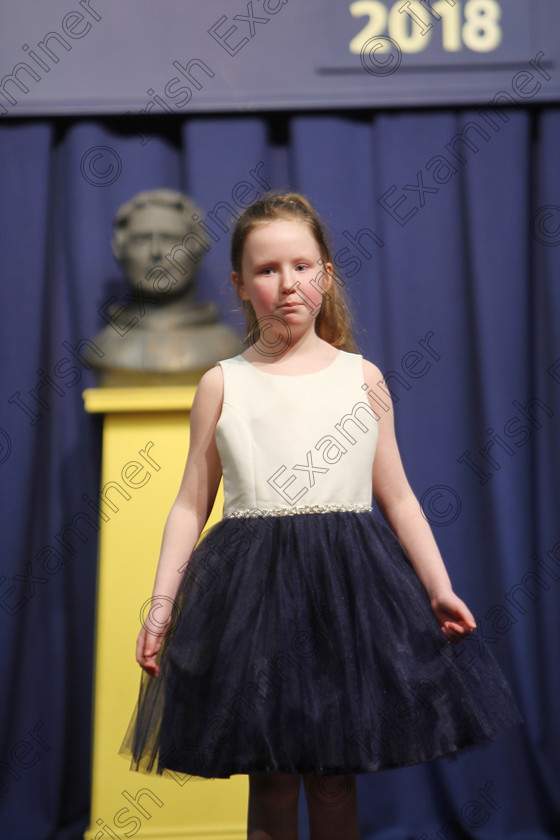 Feis25032018Sun05 
 5
Brianna Smith performing.
 Speech and Drama Class: 365: Solo Verse Speaking Girls 10 Years and Under Section 5 Feis Maitiú 92nd Festival held in Fr. Mathew Hall. EEjob 25/03/2018 Picture: Gerard Bonus